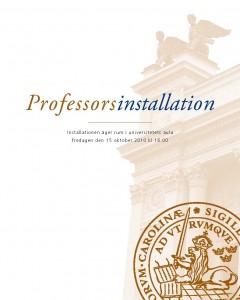 Professorsinstallationsbroschyr hösten 2010